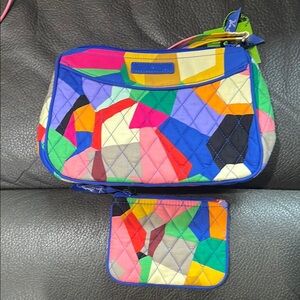 Vera Bradley pop art little crossbody and coin purse